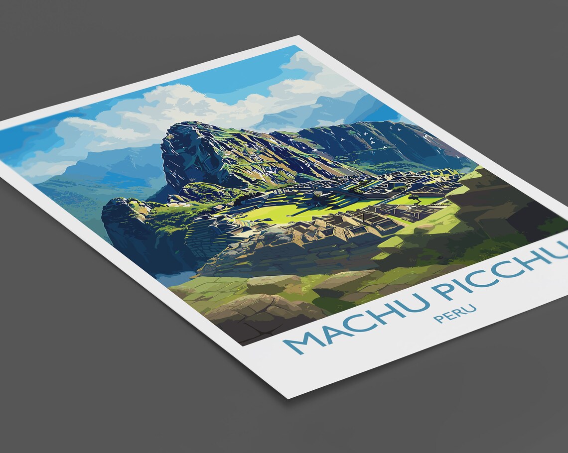Machu Picchu Travel Poster, South America Art Print - Image 2