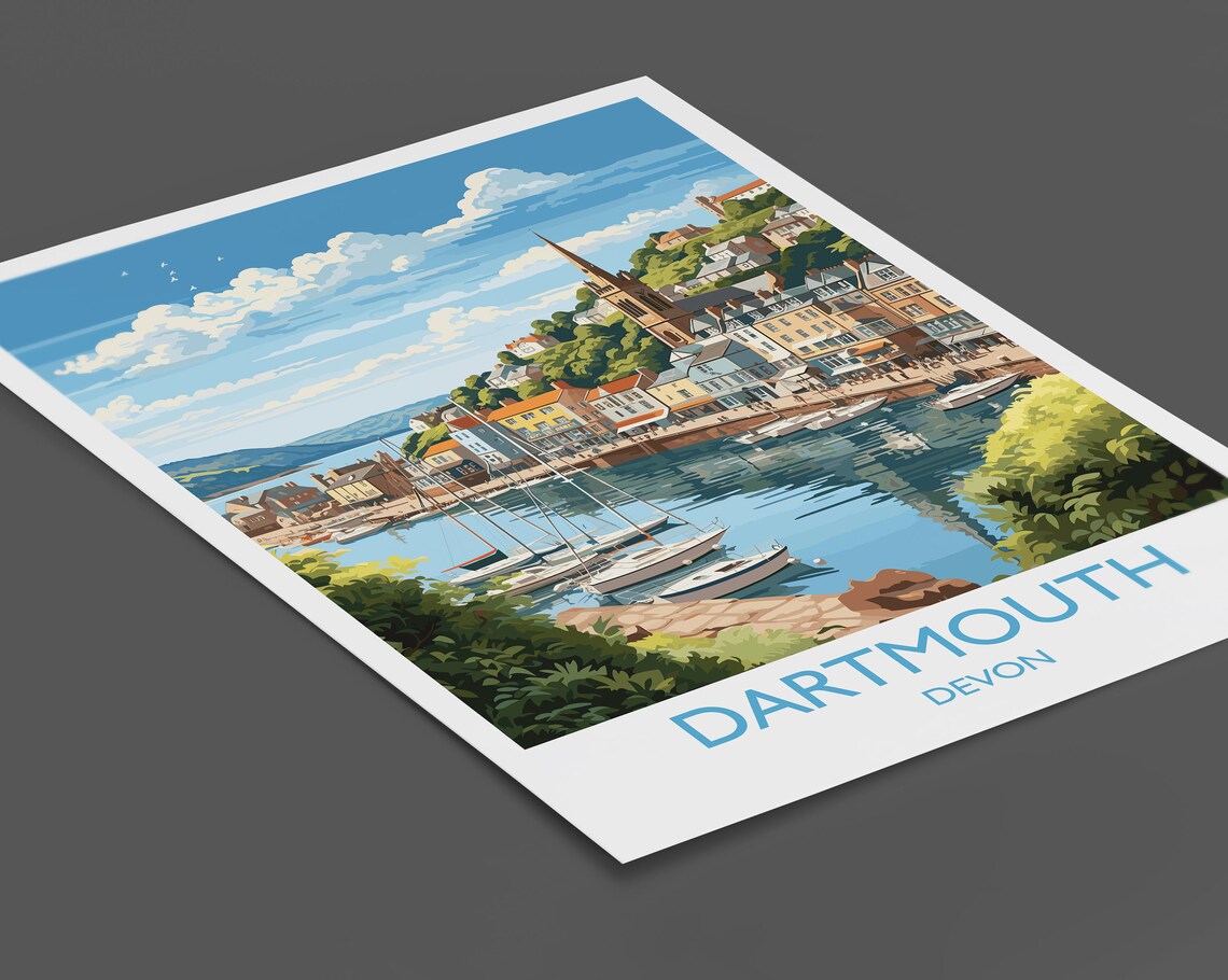 Dartmouth Travel Poster, Devon England Art Print - Image 2