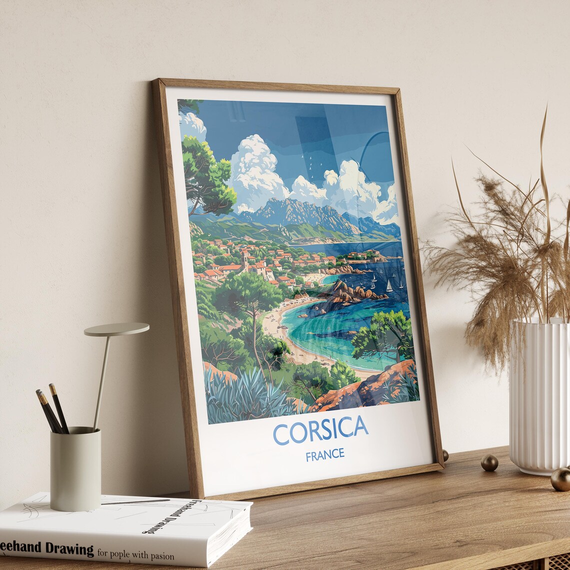 Corsica Travel Poster, French Art Lovers Gift - Image 2