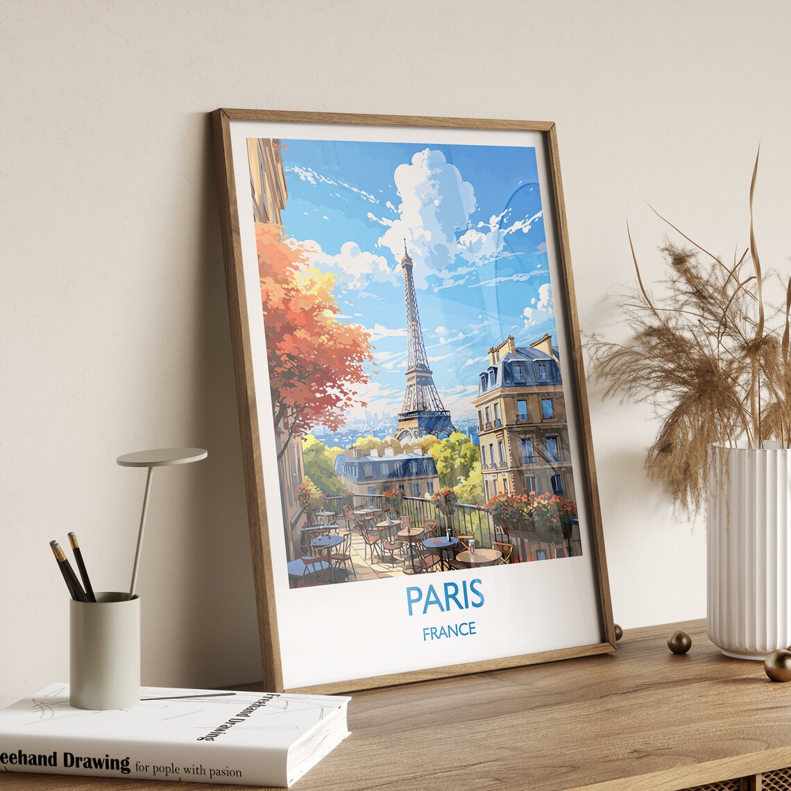 Paris France Travel Gift Poster Print - Image 3