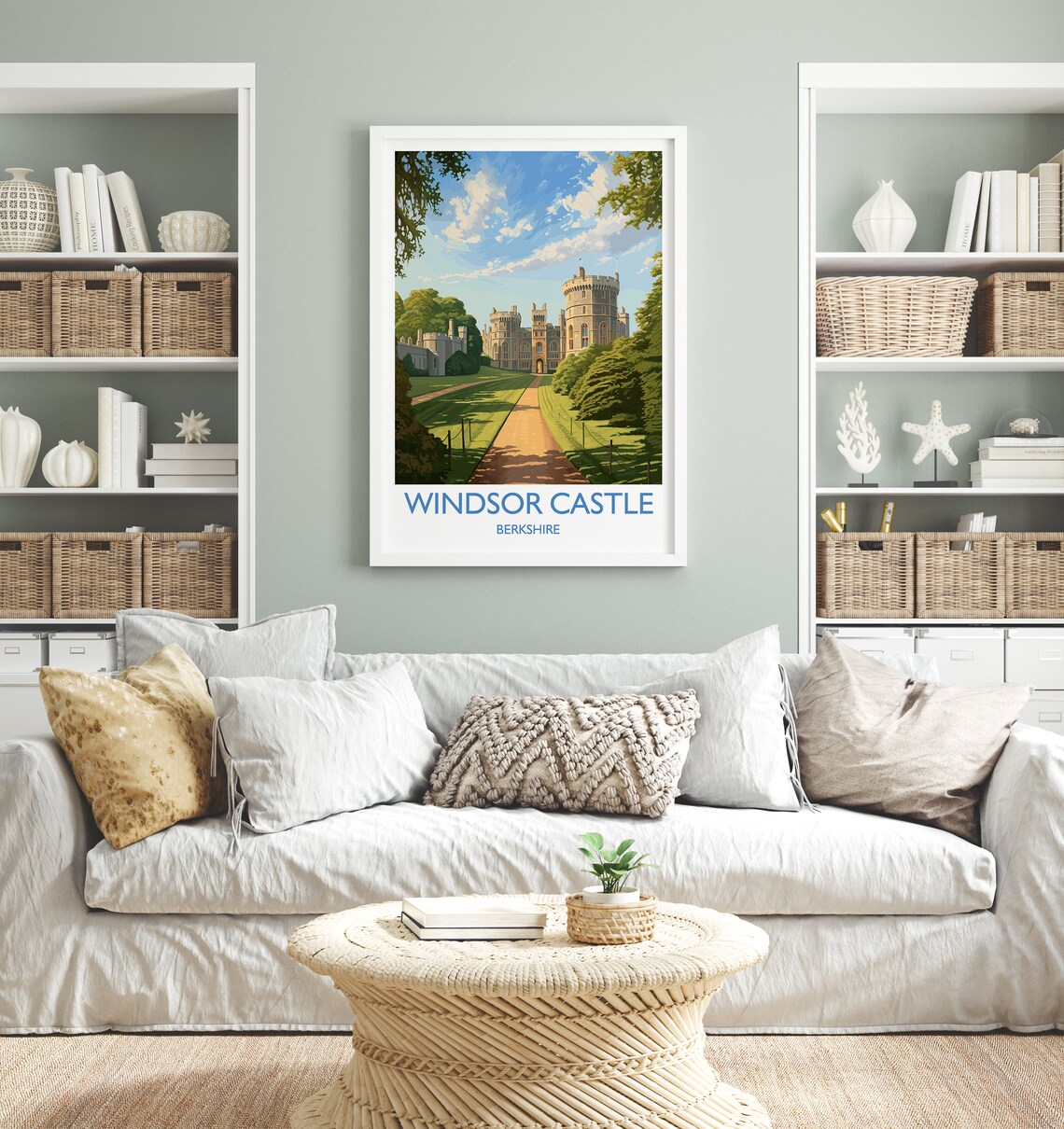 Windsor Castle Travel Poster, Berkshire England - Image 4