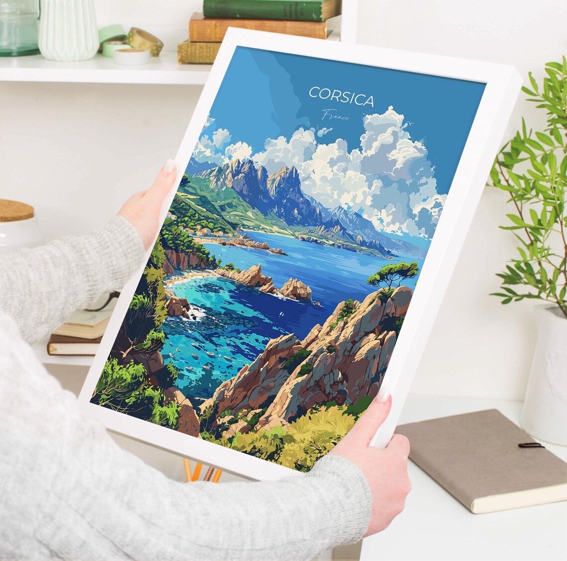 Corsica Travel Poster, France Travel Art Print - Image 3