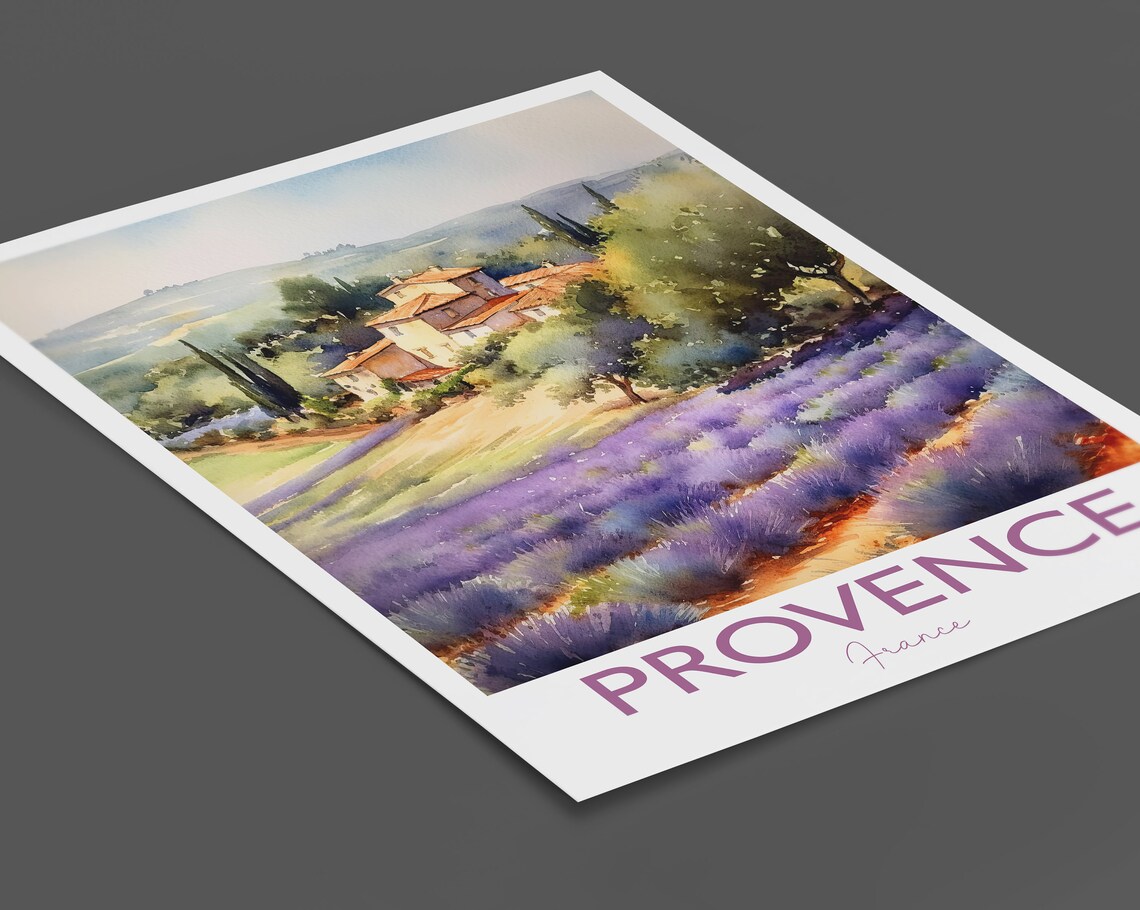 Provence Travel Poster, Watercolour Gift Print - Image 3