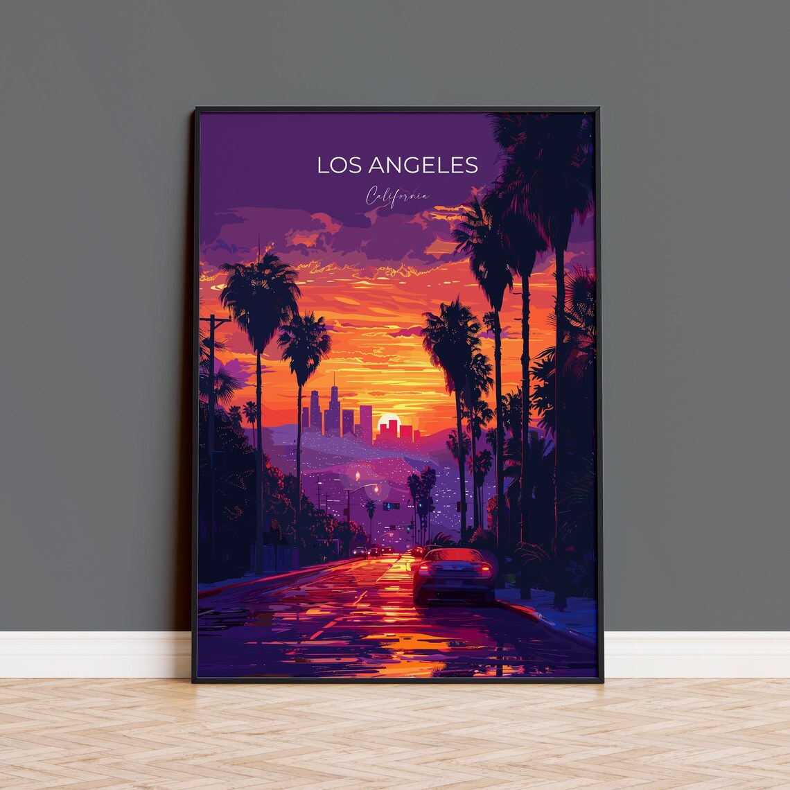 Los Angeles Travel Poster, California Art Print