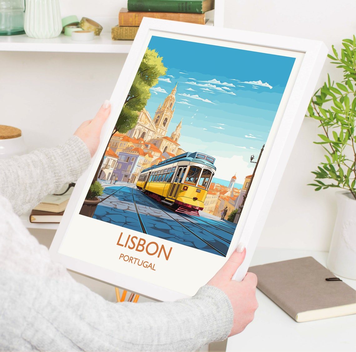 Lisbon Travel Print Wall Art Travel Poster Of Lisbon Lisbon Art Print Portugal Wall Print Lisbon Gift Lisbon Tram Artwork - Image 5