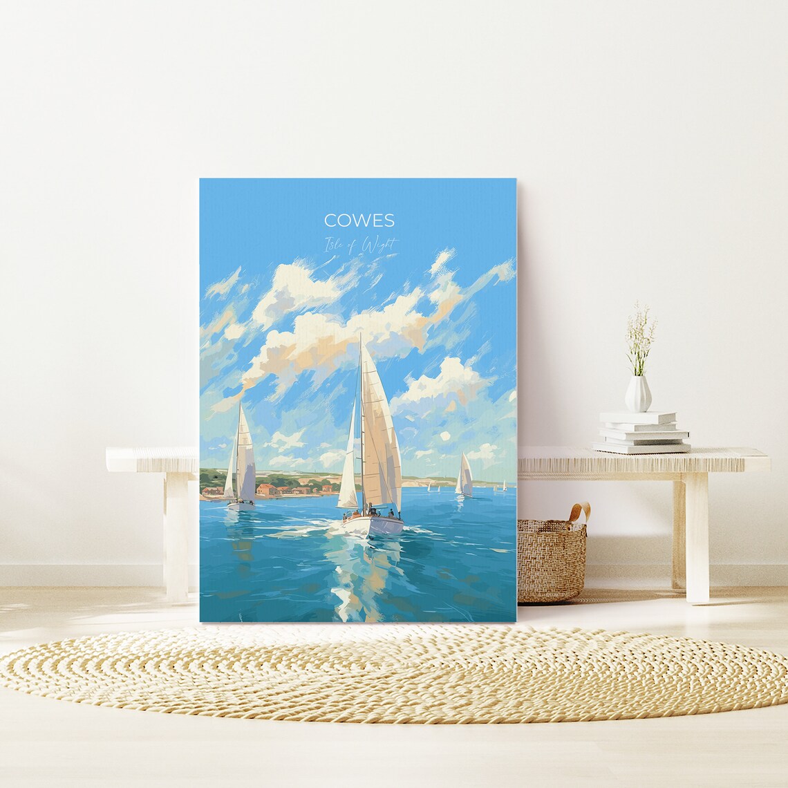Cowes Sailing Travel Poster, Isle Of Wight - Image 4