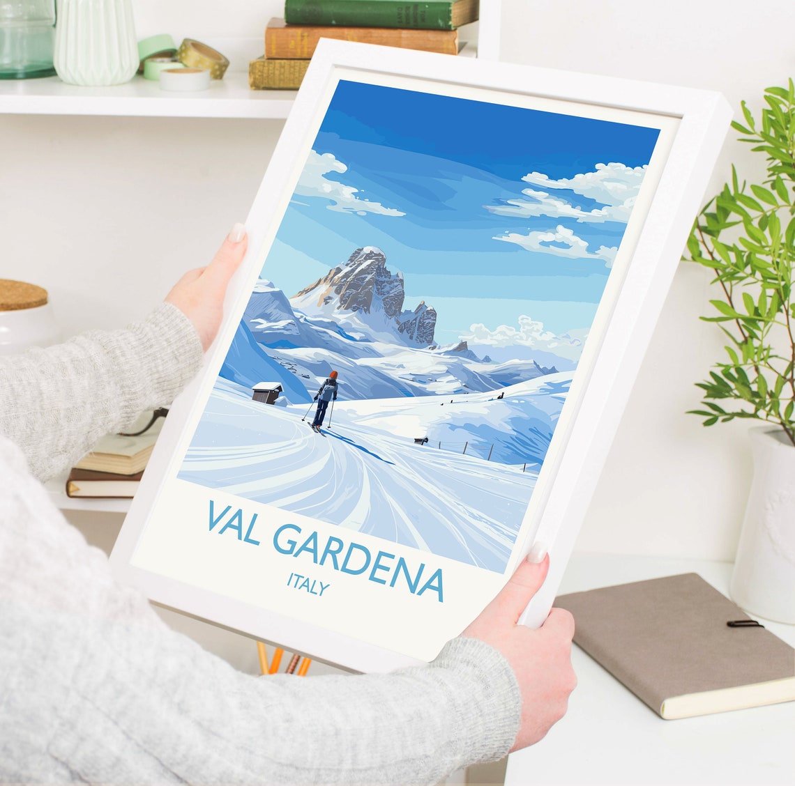 Val Gardena Wall Art Travel Poster Travel Print Of Val Gardena Ski Poster Art Gift Italy Dolomites Ski Art Travel Lovers Gift - Image 5