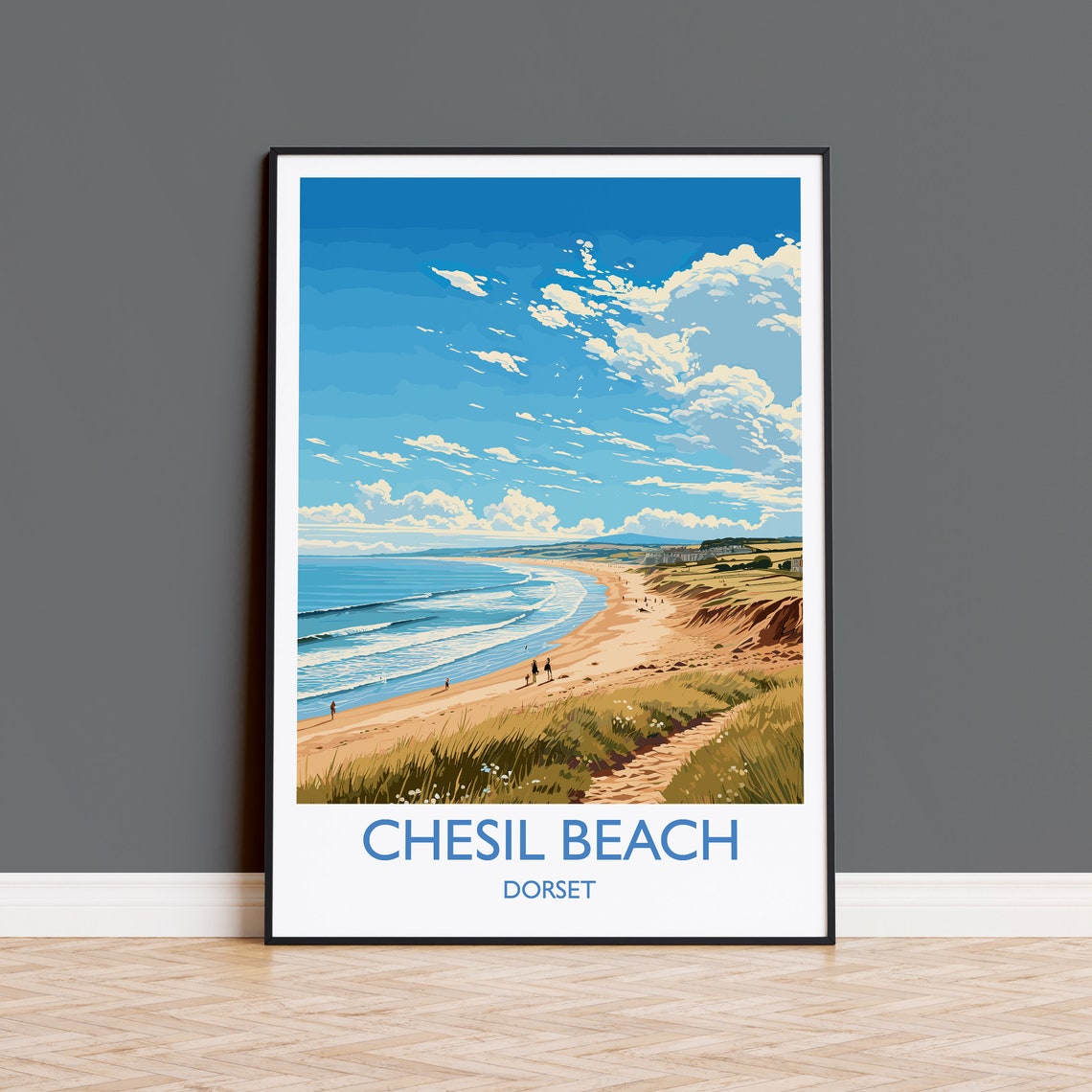 Classic Chesil Beach Dorset Sandy Shore Seaside Coast Poster
