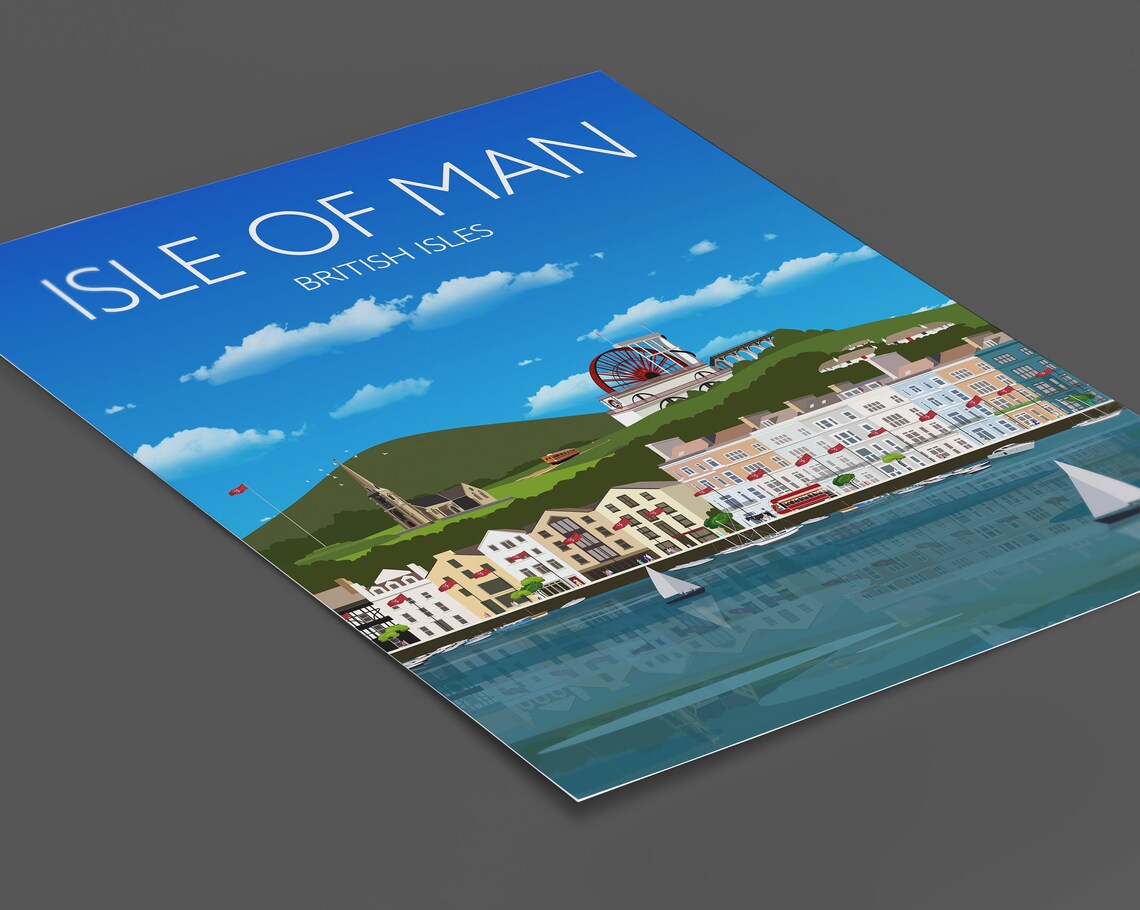Isle Of Man Travel Poster, British Isles UK - Image 2