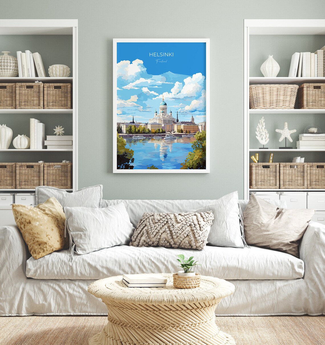 Helsinki Finland Cathedral Skyline Summer Travel Poster Wall Decor - Image 4