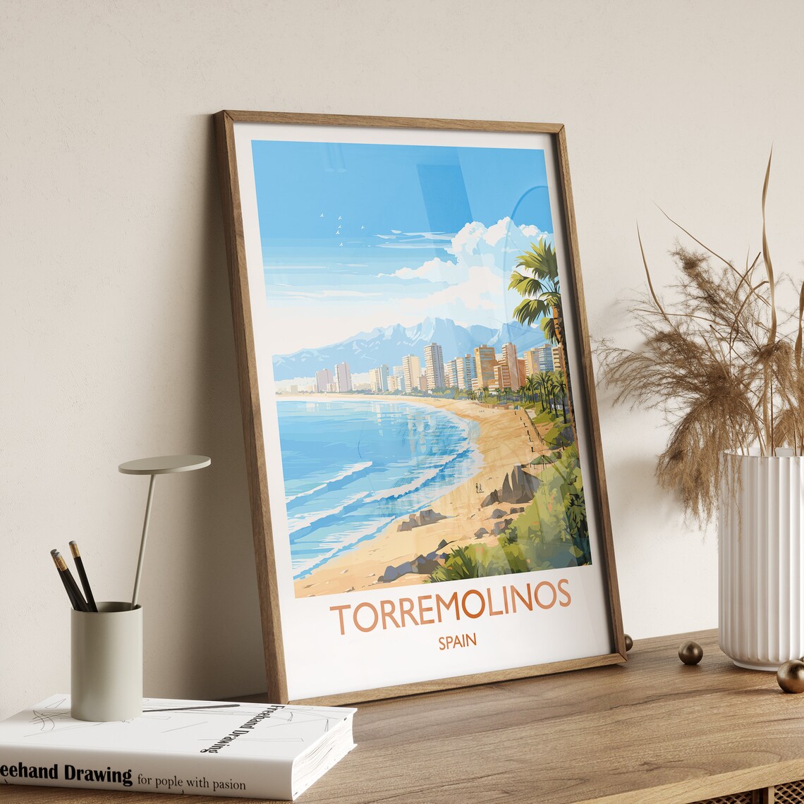 Torremolinos Travel Poster, Costa Del Sol Spain - Image 3