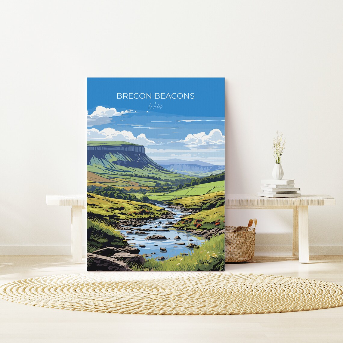Brecon Beacons Travel Poster, Wales Wall Art Print - Image 3