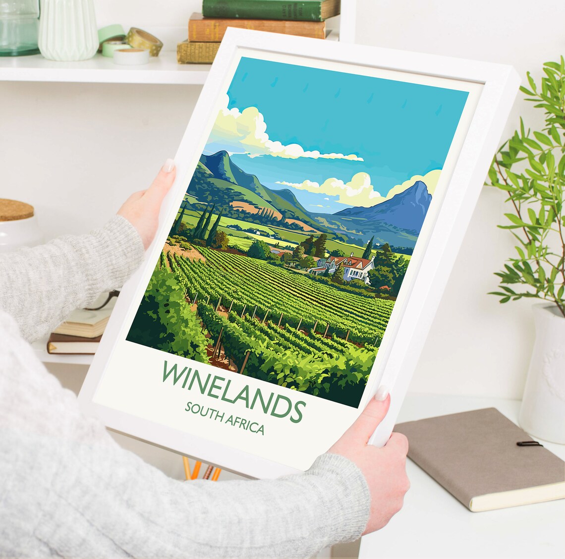 Winelands Travel Poster, South Africa Wine Region - Image 5