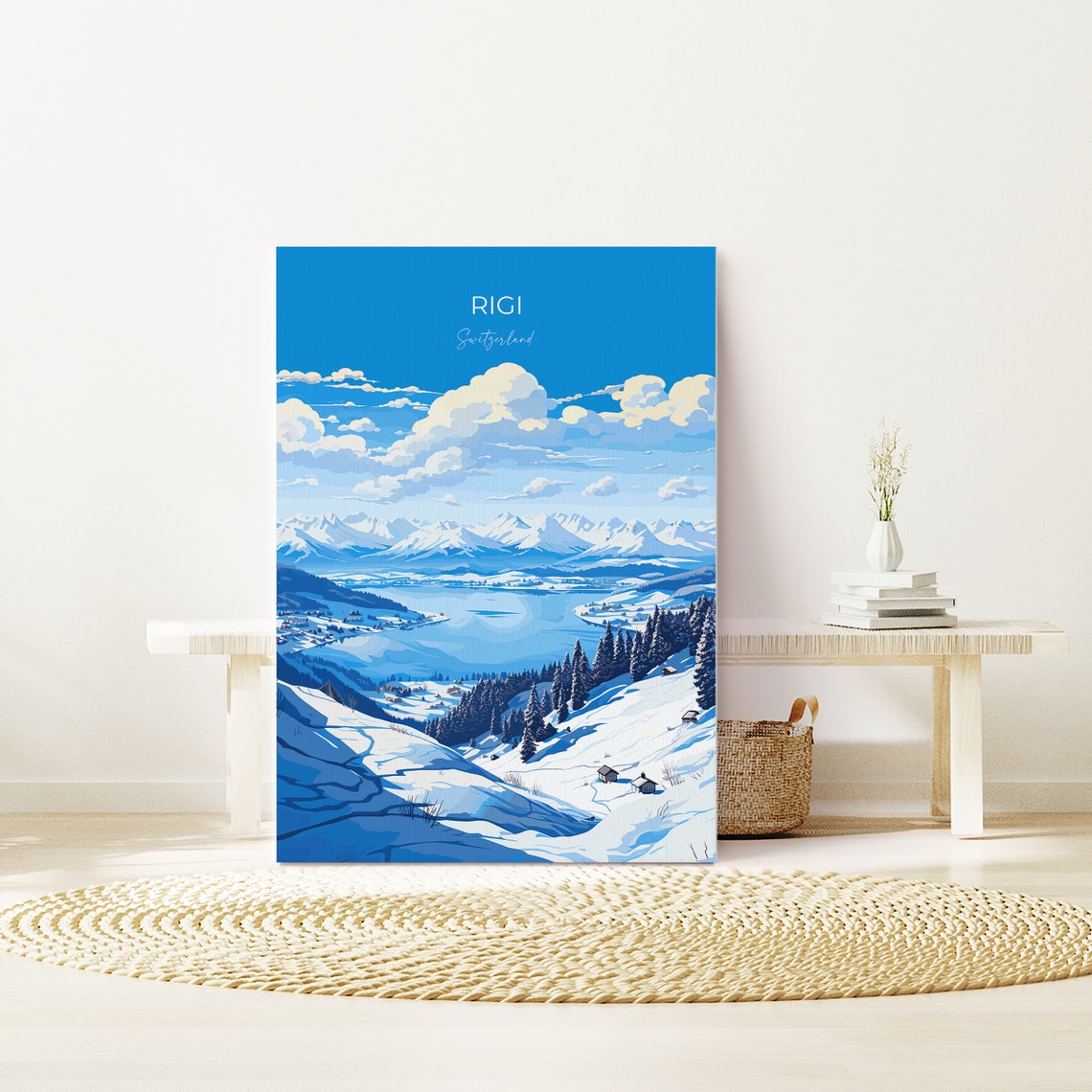 Rigi Wall Art Travel Poster Travel Print Of Rigi Ski Poster Rigi Art Gift Switzerland Alps Art Travel Lovers Gift - Image 3