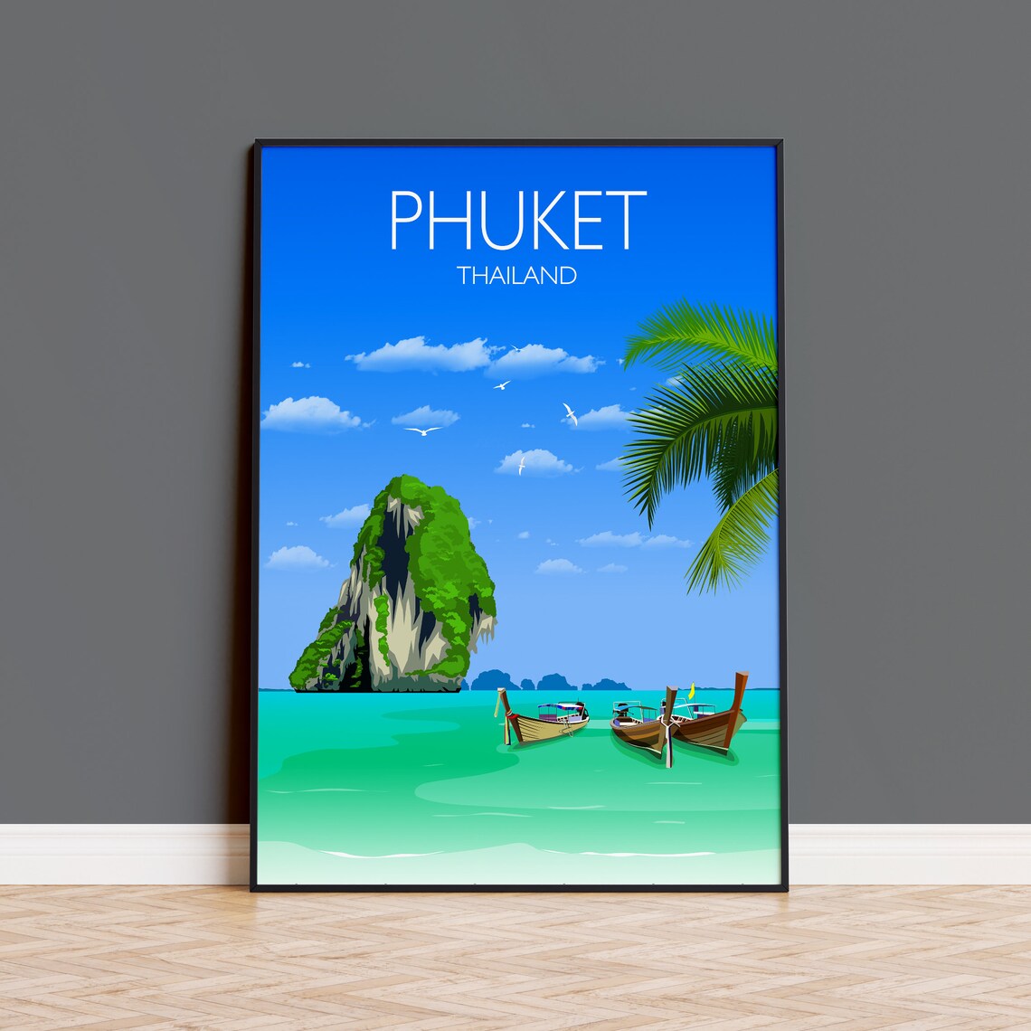 Phuket Travel Poster, Thailand Travel Poster