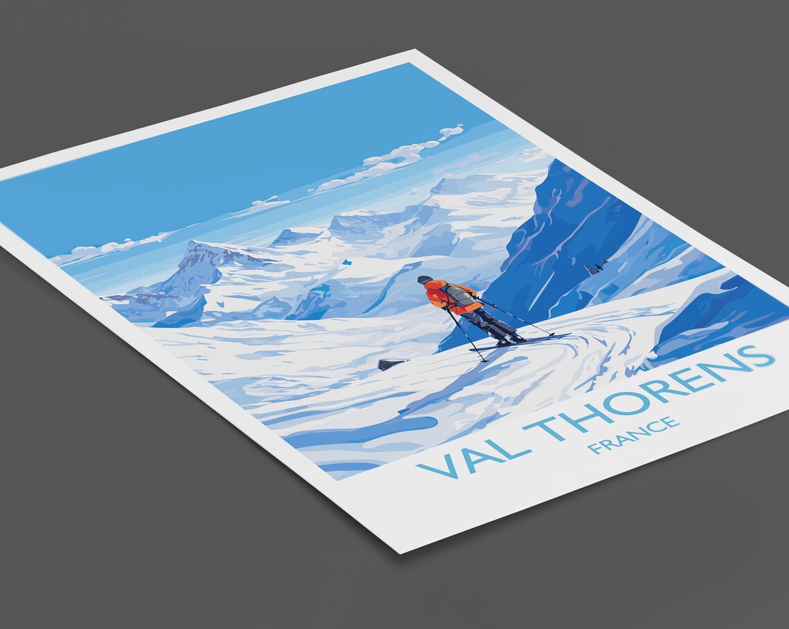 Val Thorens Travel Poster, France Ski Art Print - Image 2