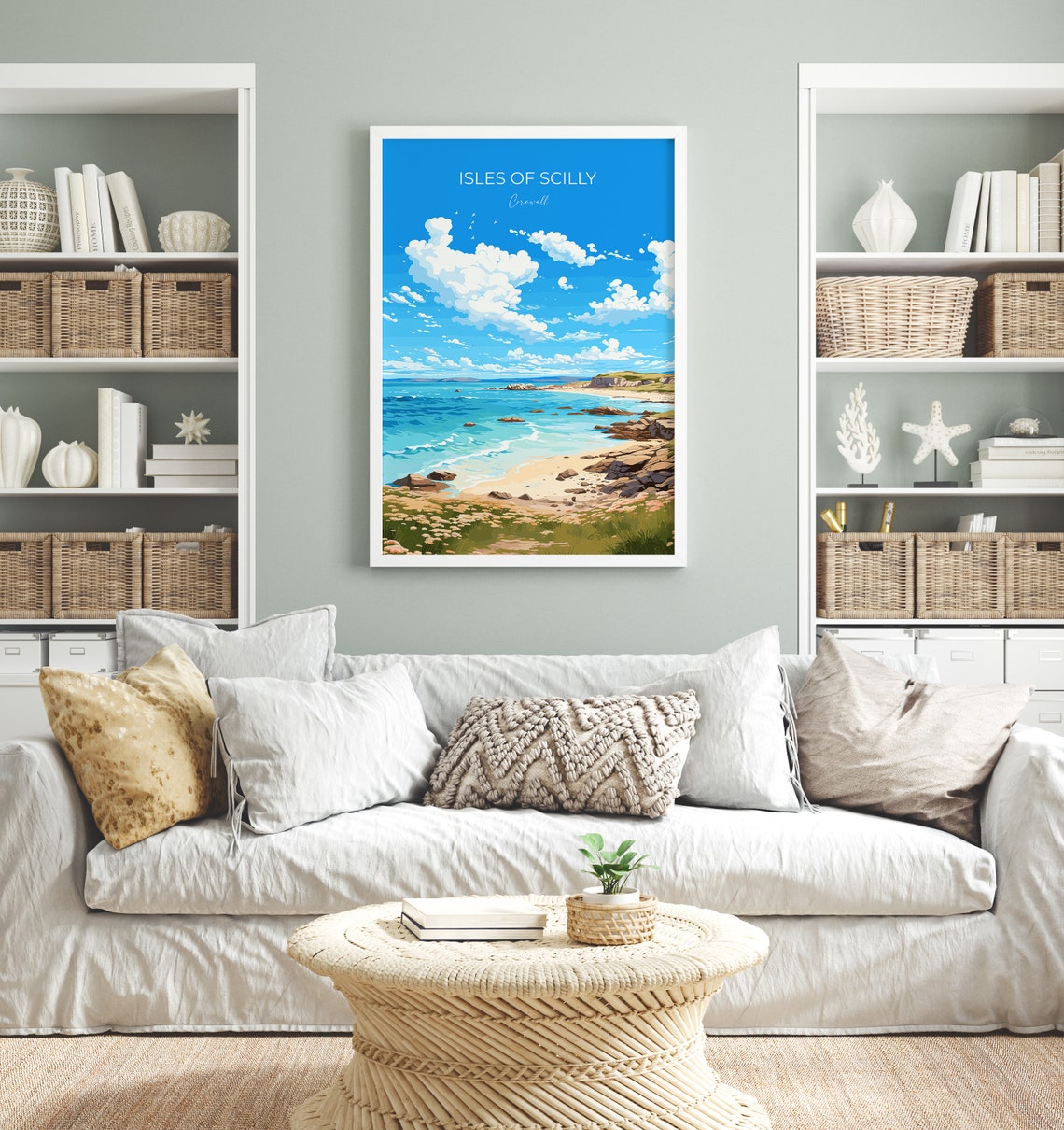 Isles Of Scilly Travel Poster Travel Print Of Isles Of Scilly England Cornwall Art Isles Of Scilly Art Lovers Gift Wall Art Print - Image 4