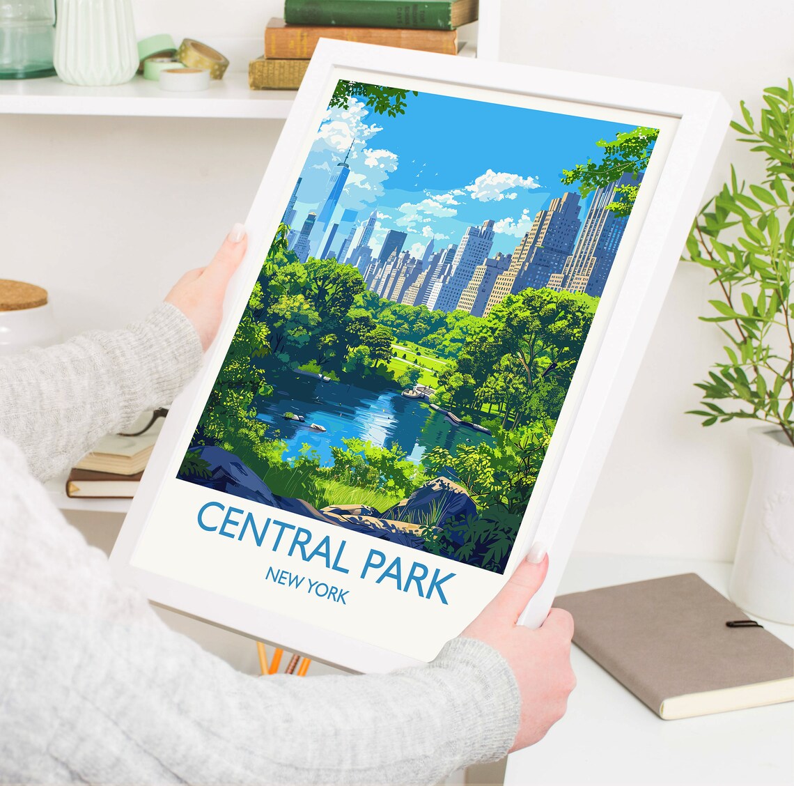 Central Park New York Travel Poster, Wall Art - Image 3