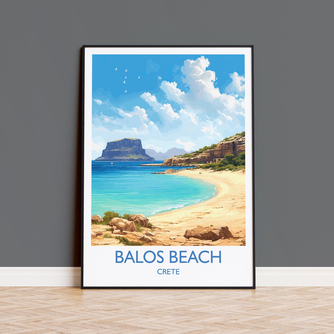 Balos Beach Crete Greece Turquoise Lagoon Sand Paradise Art Poster