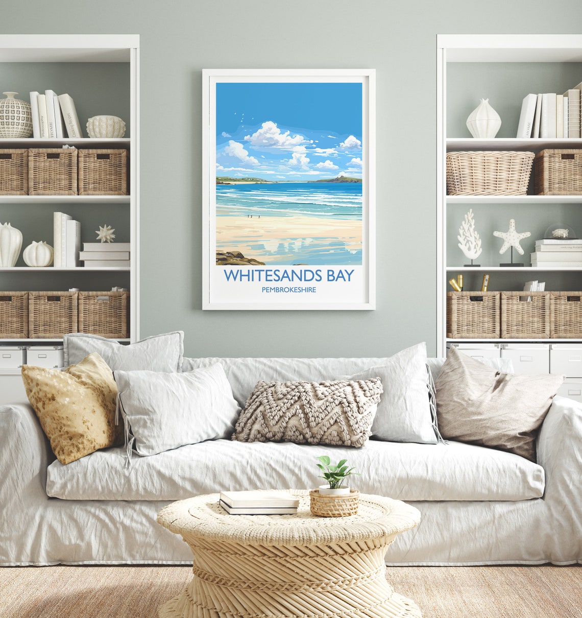 Whitesands Bay Pembrokeshire Beach Surf Wales Coast View Poster - Image 4