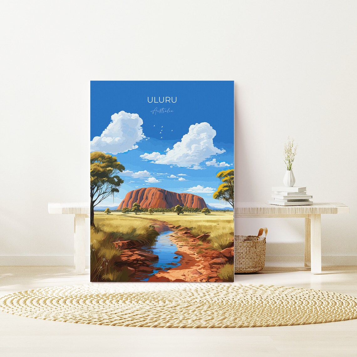 Uluru Travel Poster, Australia Landscape Art Print - Image 3