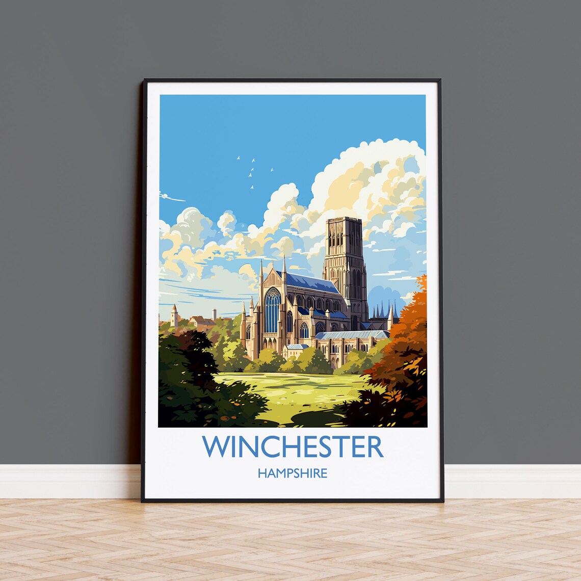 Winchester Travel Poster, England Hampshire Art Print