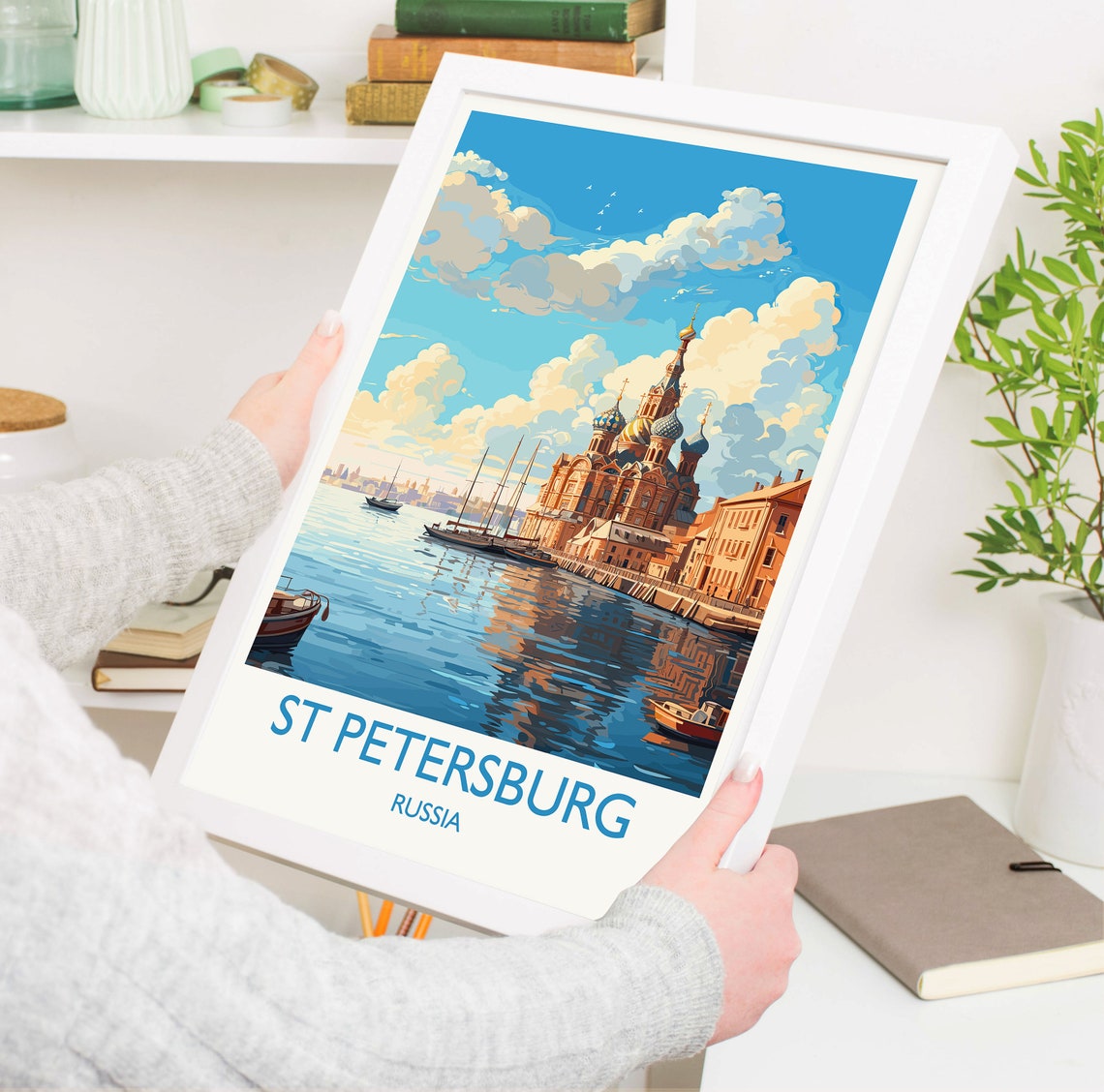 St Petersburg Travel Print Travel Poster Of St Petersburg Russia City Of St Petersburg Russia Art Gift St Petersburg Wall Art Print - Image 5
