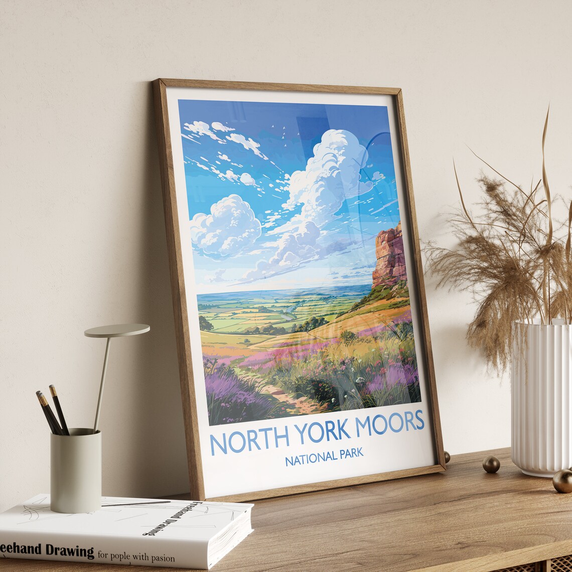 North York Moors Travel Poster, North Yorkshire England - Image 2