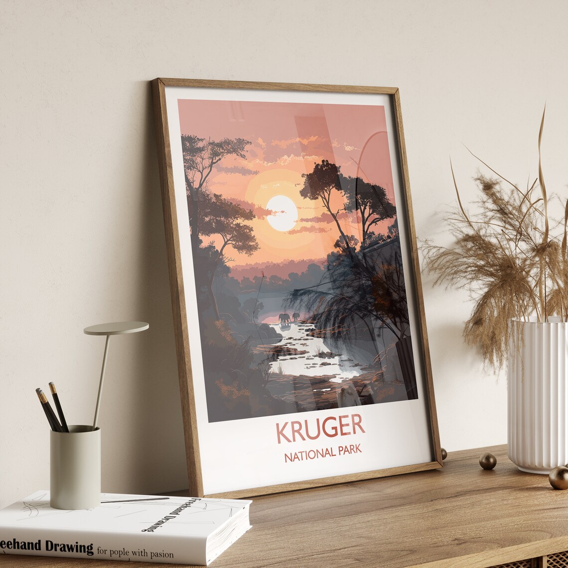 Kruger Travel Poster, South Africa Sunset Print - Image 4