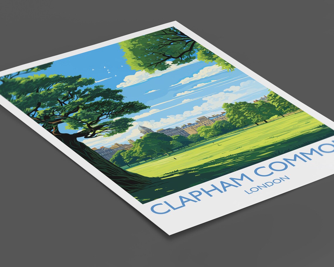 Clapham Common Travel Poster, London Art Print - Image 2