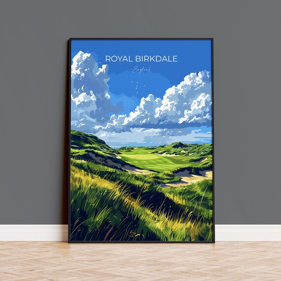 Royal Birkdale Travel Print Travel Poster Of Royal Birkdale Golf Course Royal Birkdale Art Lovers Gift Birthday Gift