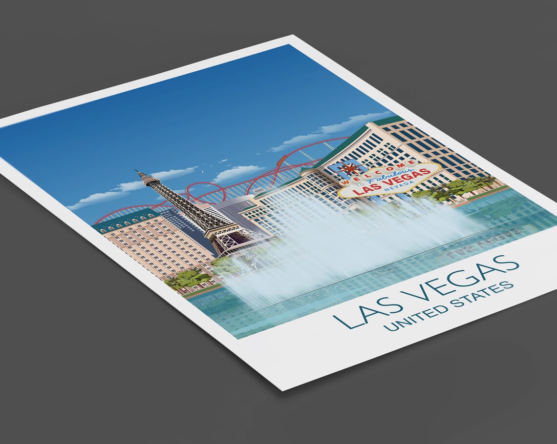 Las Vegas Travel Poster, City of Las Vegas - Image 2