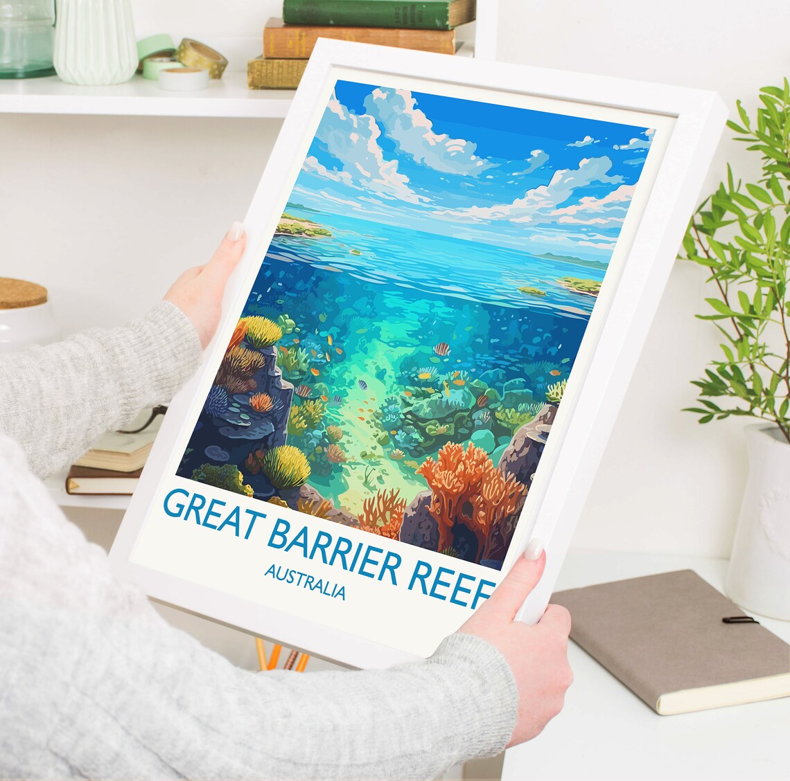 Great Barrier Reef Queensland Travel Poster, Australia - Image 5