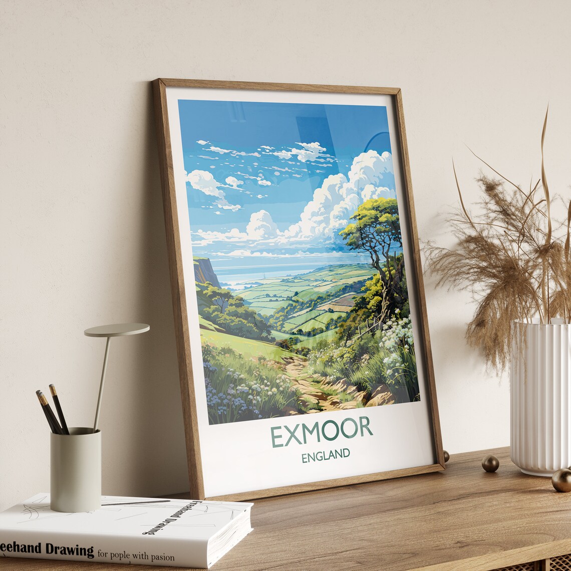 Exmoor Travel Poster, English Countryside Art - Image 3