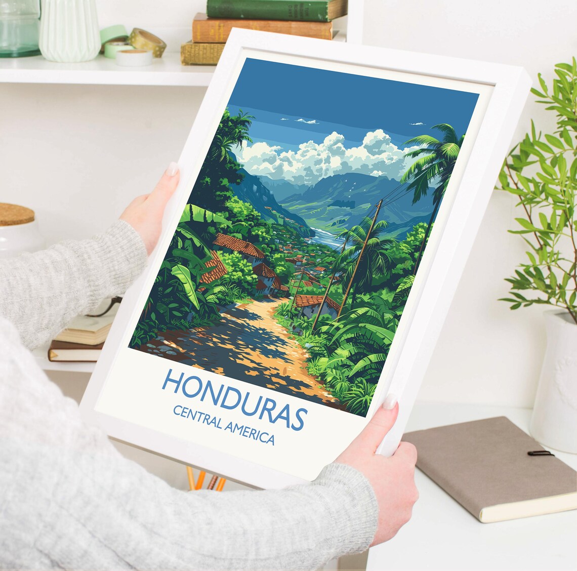 Honduras Travel Print Travel Poster Of Honduras Central America Poster Honduras Wall Art Lovers Gift - Image 3