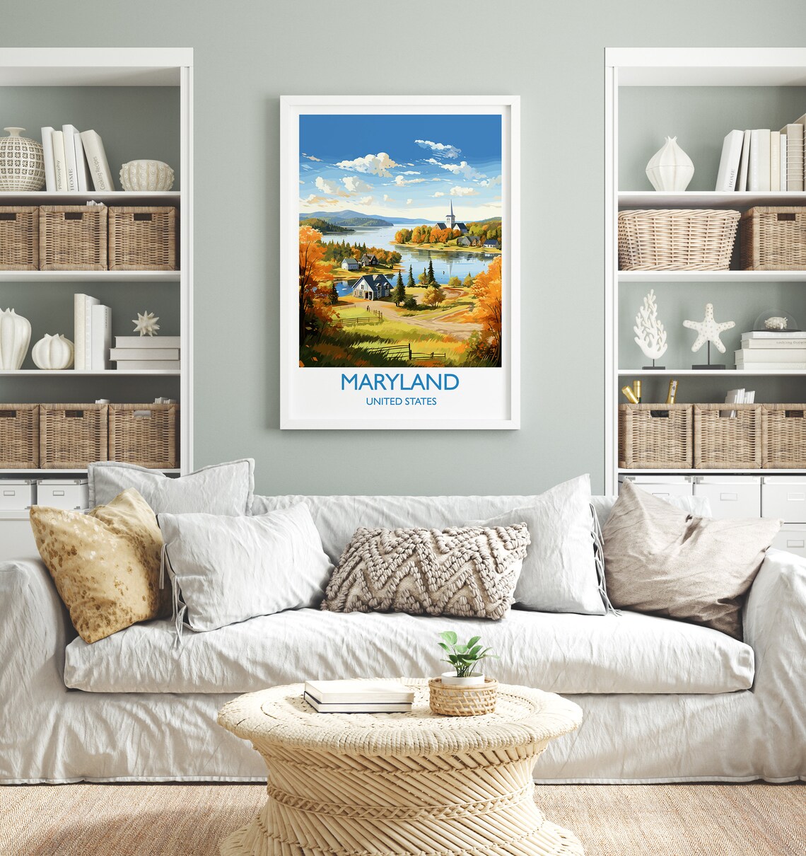 Maryland Travel Poster, USA State Wall Art Print - Image 4