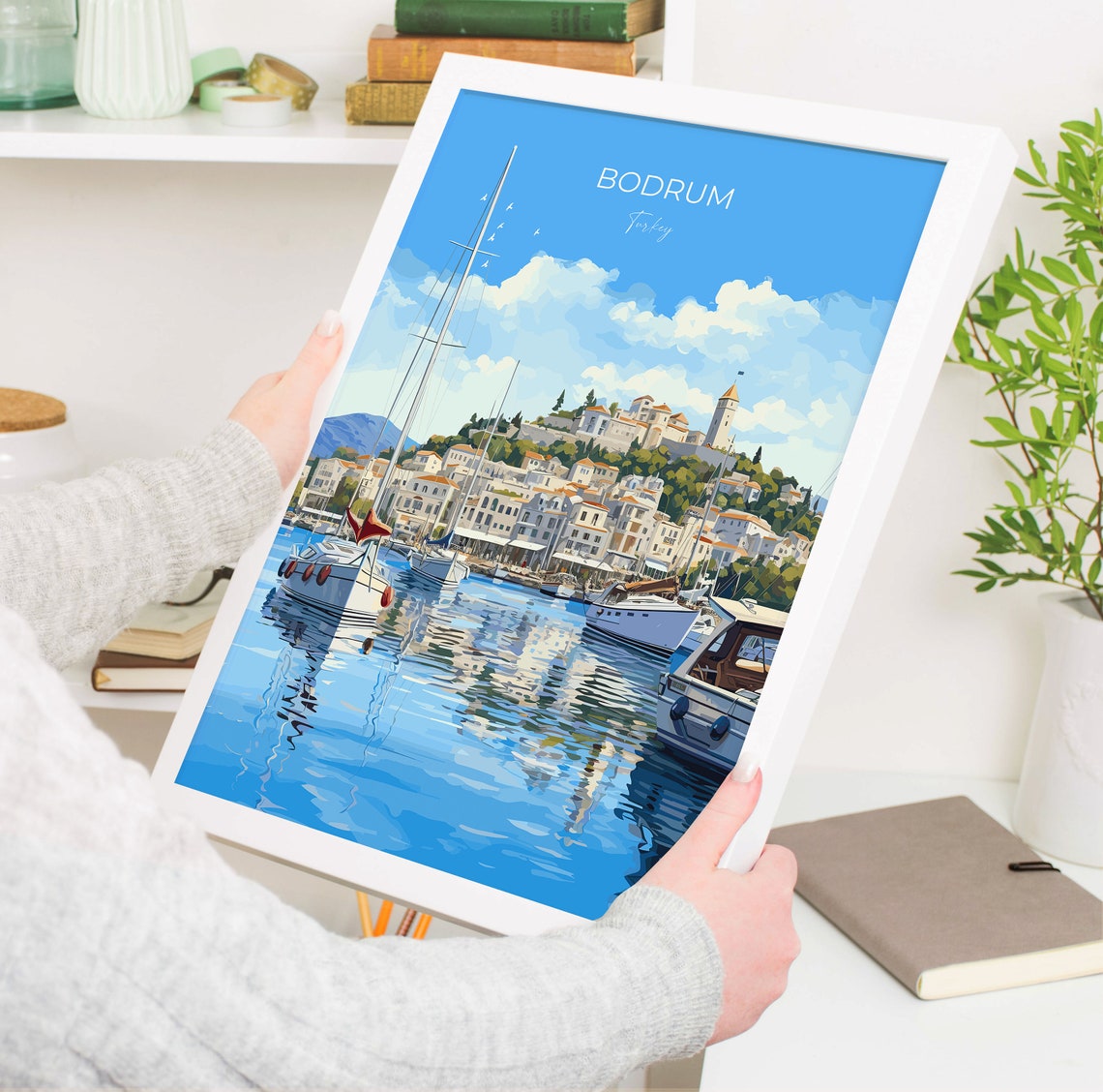 Bodrum Turkey Marina Sailboat Bay Aegean Coast Travel Poster - Image 5