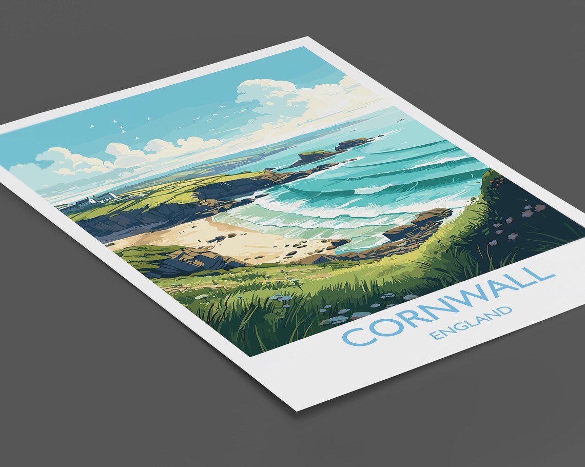 Cornwall Travel Poster, England Travel Poster - Image 2