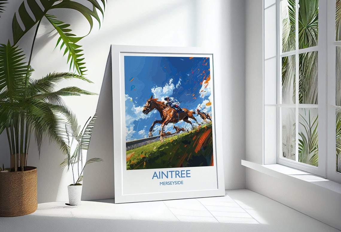 Aintree Merseyside Steeplechase Horse Racing Jumping Sport Poster - Image 3