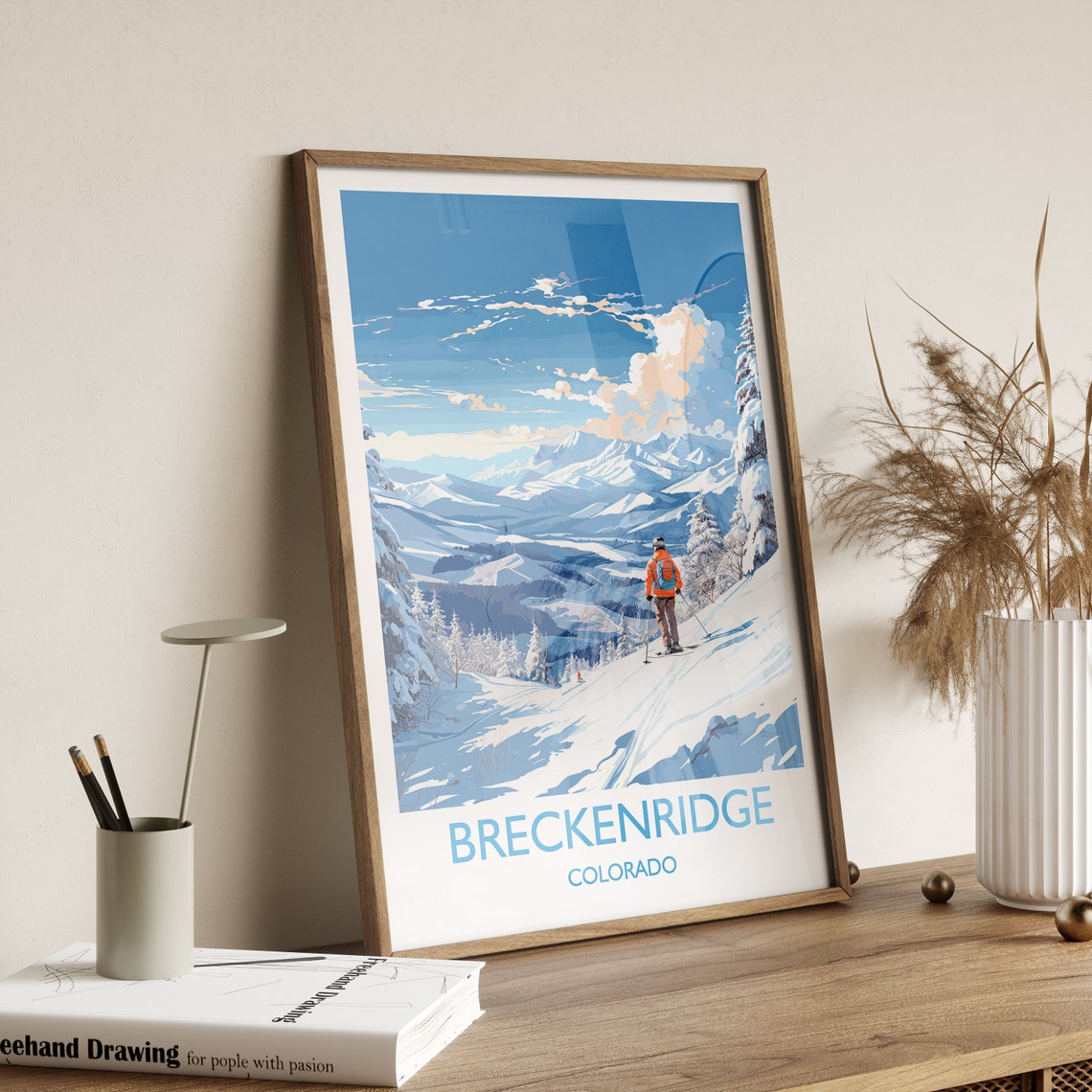 Breckenridge Travel Poster Wall Art Travel Print Of Breckenridge Colorado Usa Breckenridge Art Lovers Gift - Image 3