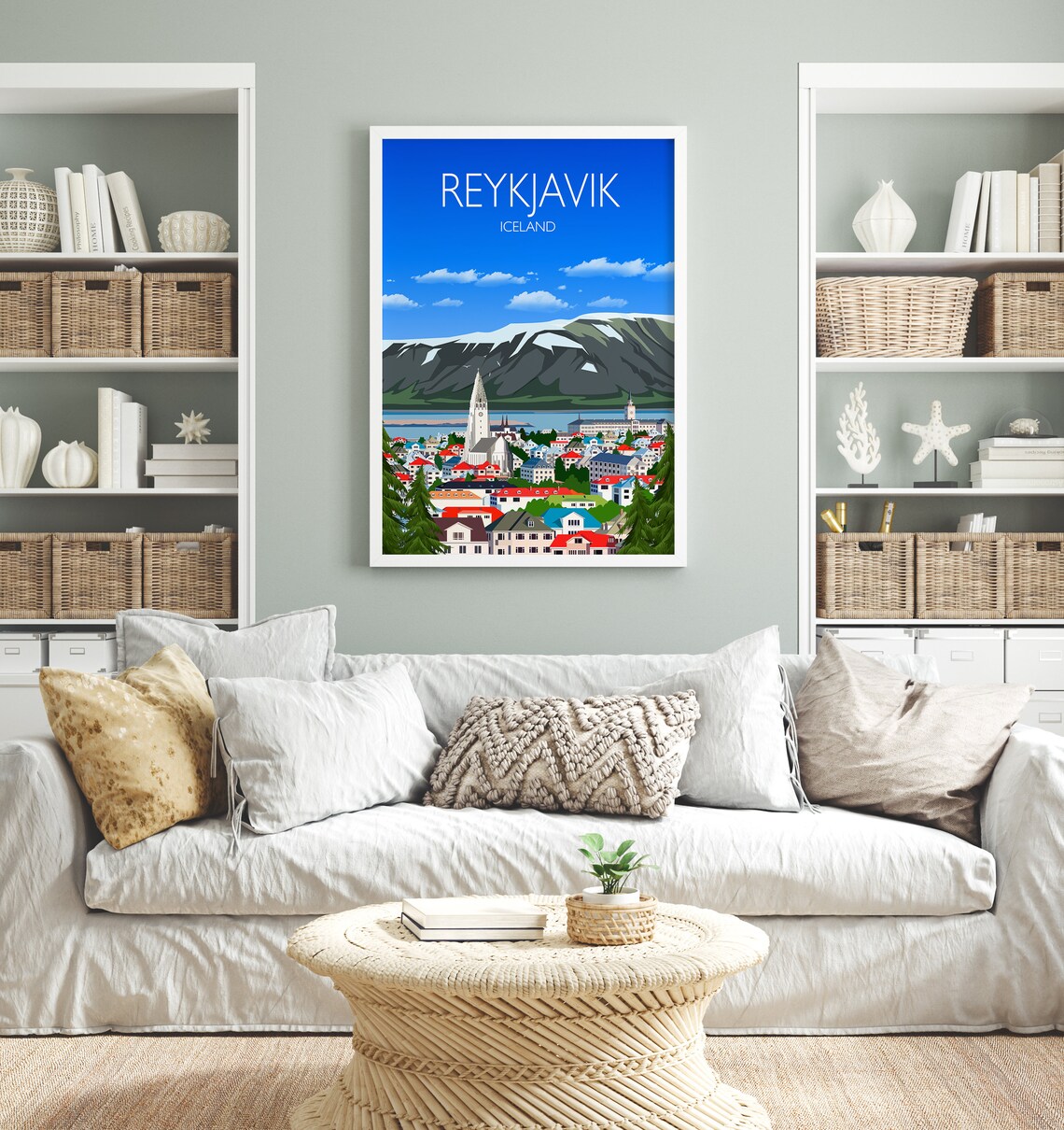 Reykjavik Travel Poster, Iceland Wall Art - Image 4
