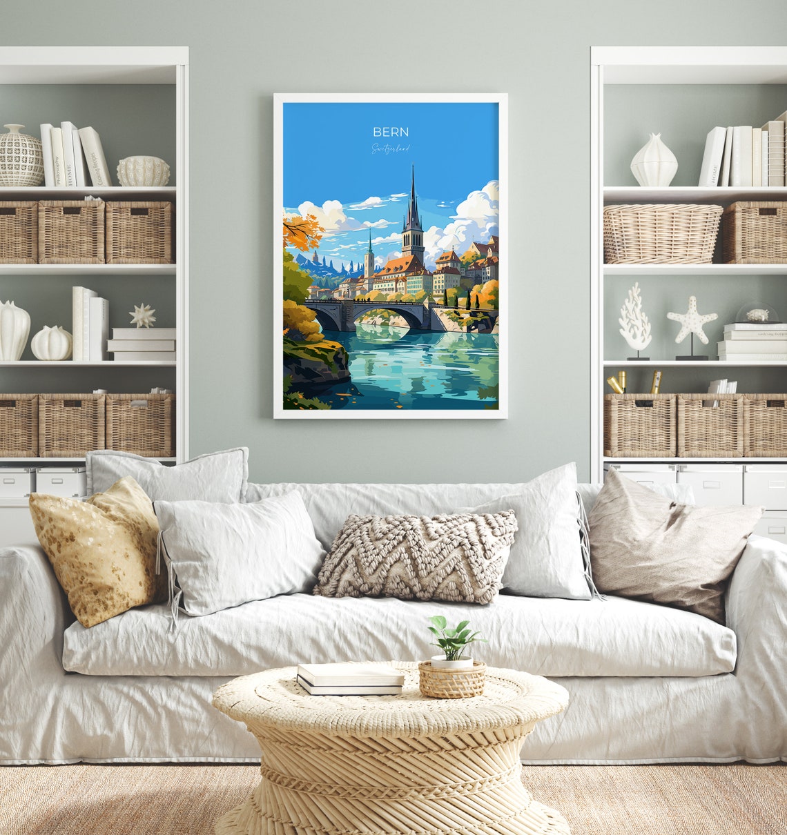 Bern Travel Print Wall Art Travel Poster Of Bern Swiss Poster Bern Art Gift Switzerland Art Travel Gift - Image 4