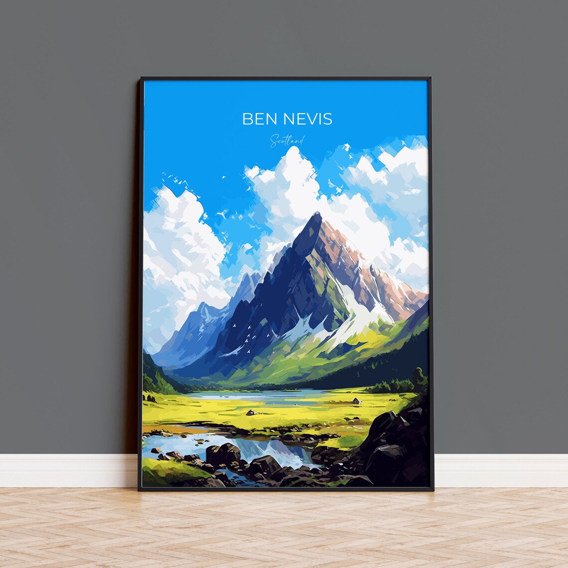 Ben Nevis Travel Poster, Scotland Art Print