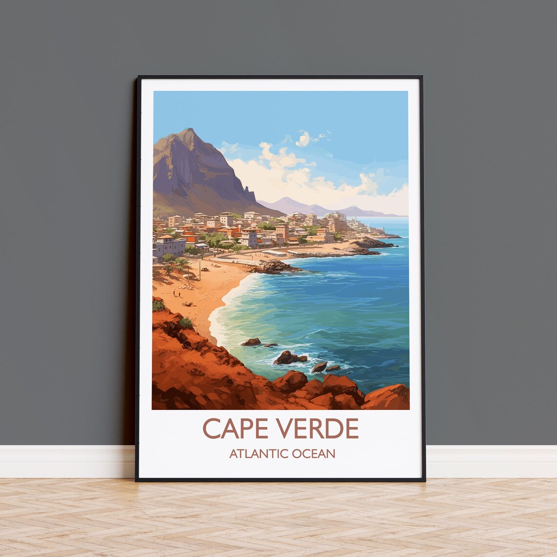 Cape Verde Travel Poster, Africa Wall Art Print