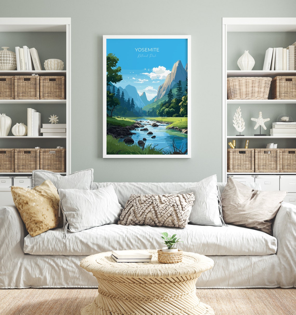 Yosemite National Park Valley River Granite Cliffs Travel Poster - Image 4