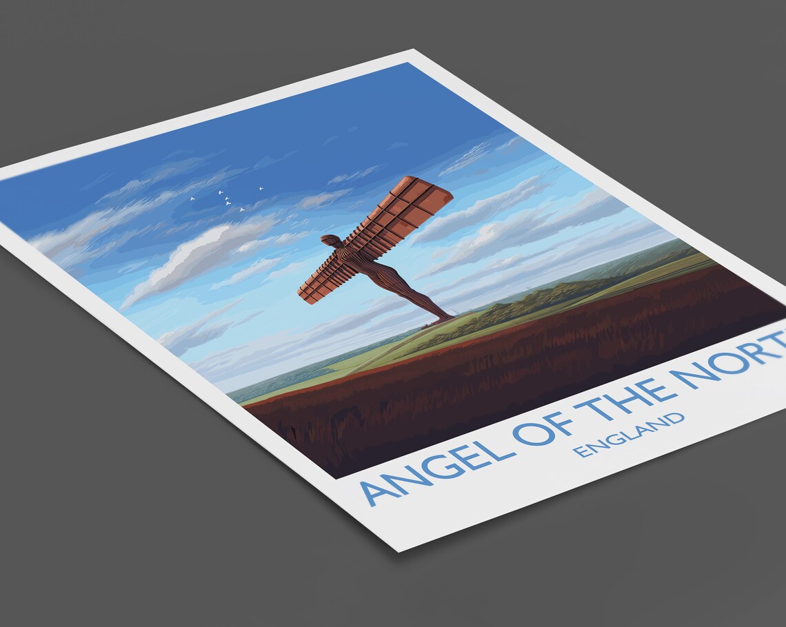 Angel Of The North Travel Poster, England Wall Art - Image 2