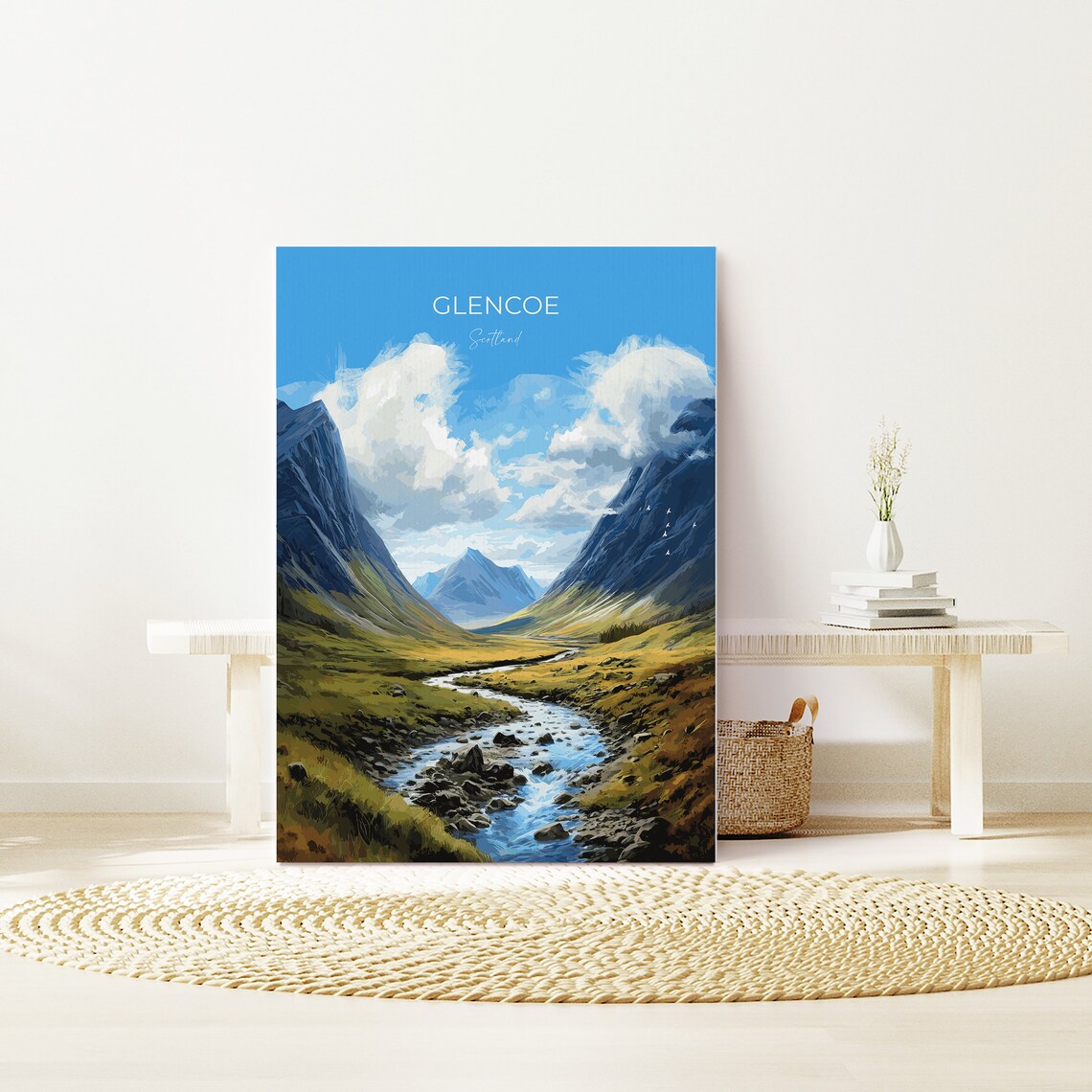 Glencoe Travel Poster, Scotland Highlands Art Print - Image 3