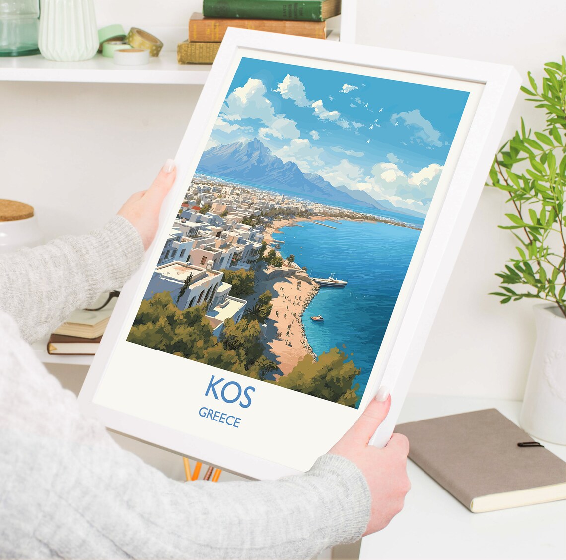 Kos Travel Poster, Greece Greek Islands Art - Image 5