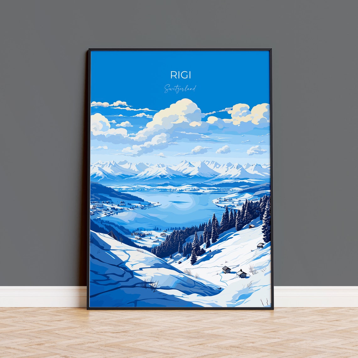 Rigi Wall Art Travel Poster Travel Print Of Rigi Ski Poster Rigi Art Gift Switzerland Alps Art Travel Lovers Gift