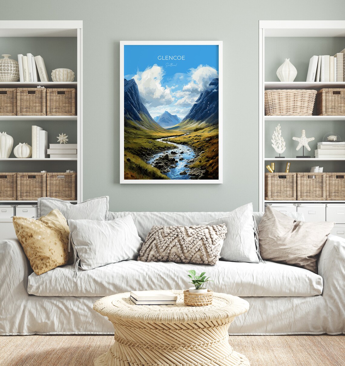 Glencoe Travel Poster, Scotland Highlands Art Print - Image 4